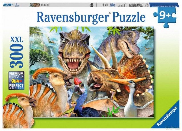 RAVENSBURGER 300 XXL el. - Dinozaury [PUZZLE]