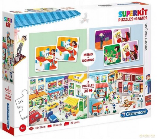 Zestaw Superkit Whats the job 2x30 elementów + MEMO + DOMINO [GRA]