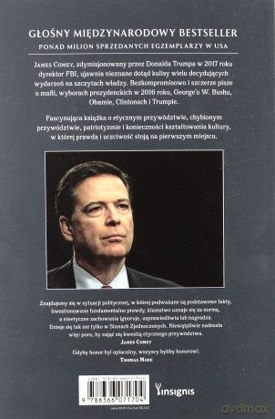 Wyższa lojalność. Prawda, kłamstwo i przywództwo - James Comey [KSIĄŻKA]