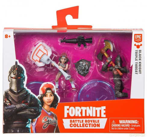 Figurki Fortnite z akcesoriami 2-pak Black Knight and Triple Threat [FIGURKA]