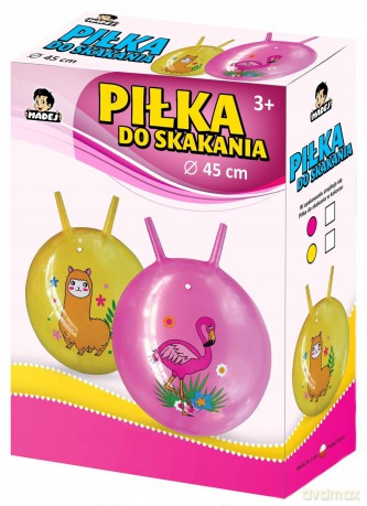 Madej Pilka do skakania z rogami Lama 45 cm
