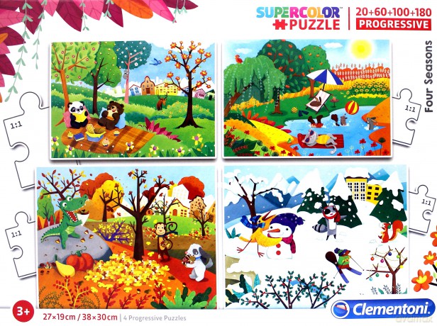 Puzzle 20+60+100+180 elementów 4 Pory Roku [PUZZLE]