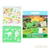 Symag TOITOYS Szkicownik Dino z naklejkami