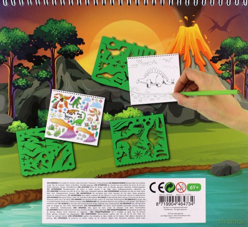 Symag TOITOYS Szkicownik Dino z naklejkami