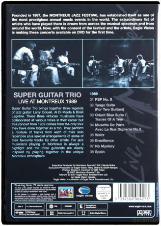 Super Guitar Trio: Live At Montreux [DVD]