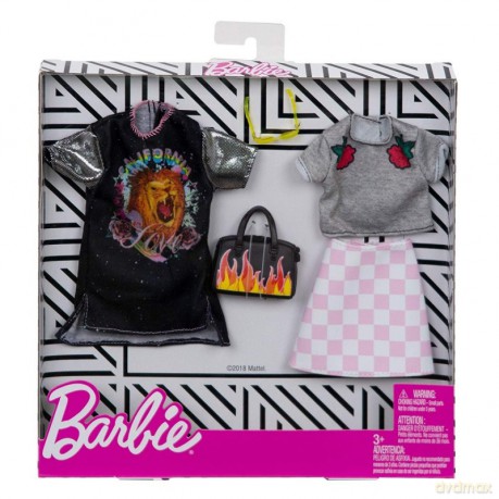 Ubranka dla Barbie Fashion zestaw FXJ59