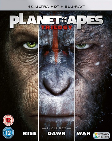 Planeta małp Trylogia: Rise of the Planet of the Apes / Dawn of the Planet of the Apes / War for the Planet of the Apes (Geneza planety małp / Ewolucja planety małp / Wojna o planetę małp) [3xBlu-Ray 4K]+[3xBlu-Ray]