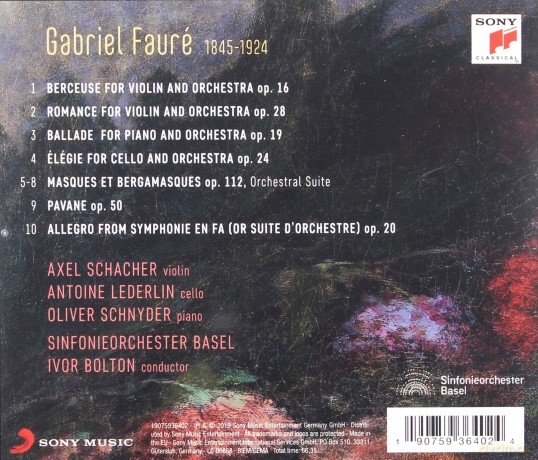 Sinfonieorchester Basel: The Secret Fauré 2 [CD]