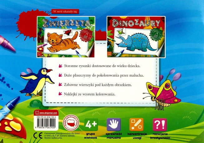 Zwierzęta. Malowanka z naklejkami [KSIĄŻKA]