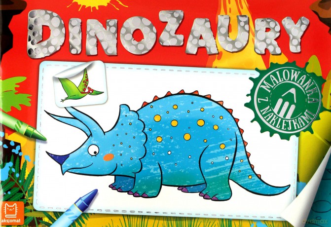Dinozaury. Malowanka z naklejkami [KSIĄŻKA]