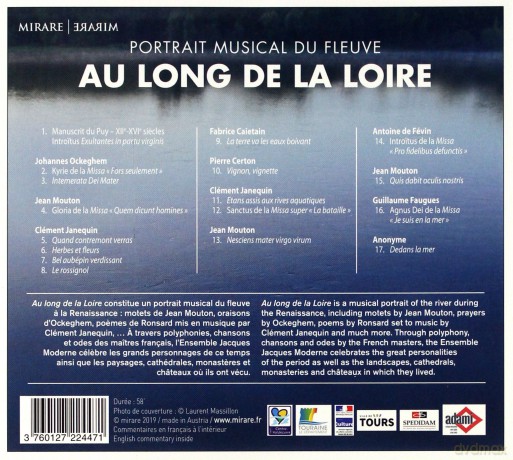 Ensemble Jacques Moderne: Au Long De La Loire (digipack) [CD]