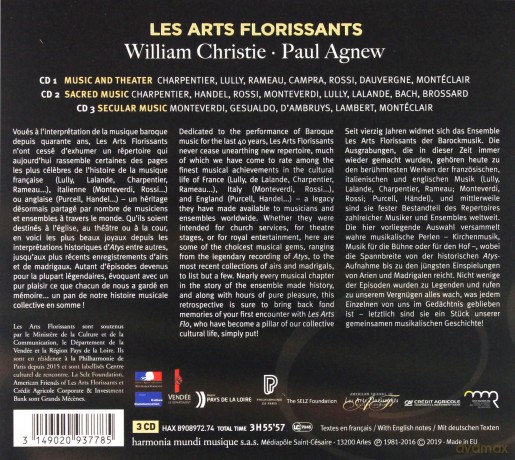 Les Arts Florissants: William Christie Paul Agnew (digipack) [3CD]