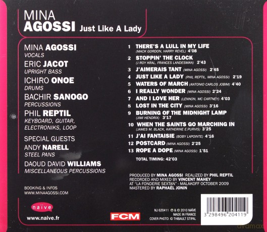 Agossi Mina: Just Like A Lady [CD]