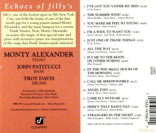 Alexander Monty: Echoes Of Jilly [CD]