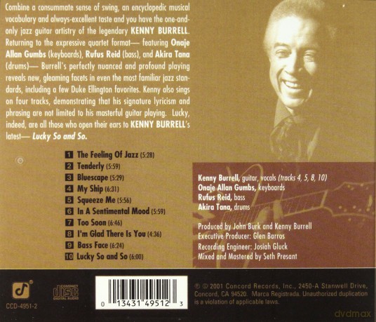 Burrell Kenny: Lucky So And So [CD]