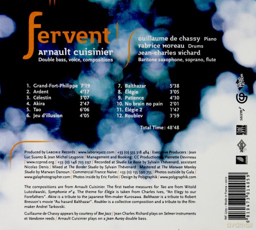 Cuisinier Arnault: Fervent [CD]
