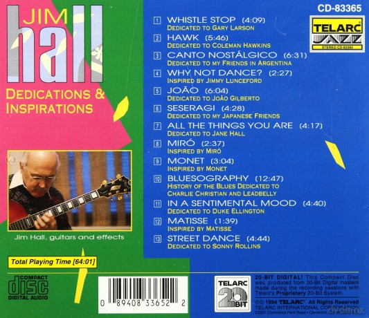Jim Hall: Dedications&Inspirations [CD]