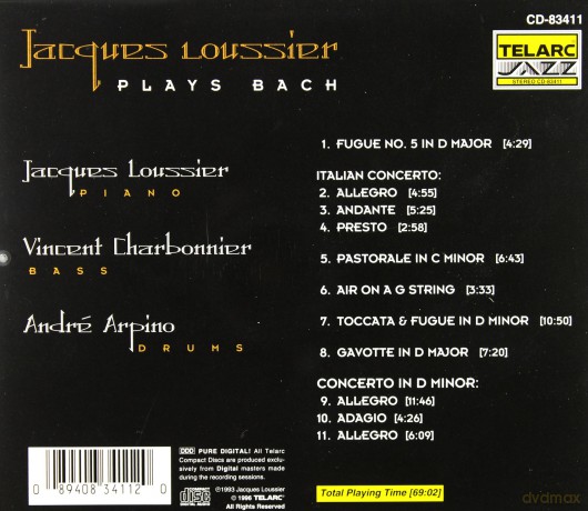 Loussier Jacques: Plays Bach [CD]