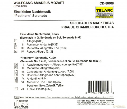 Mackerras: Mozart:Eine Kleine Nachtmusik [CD]