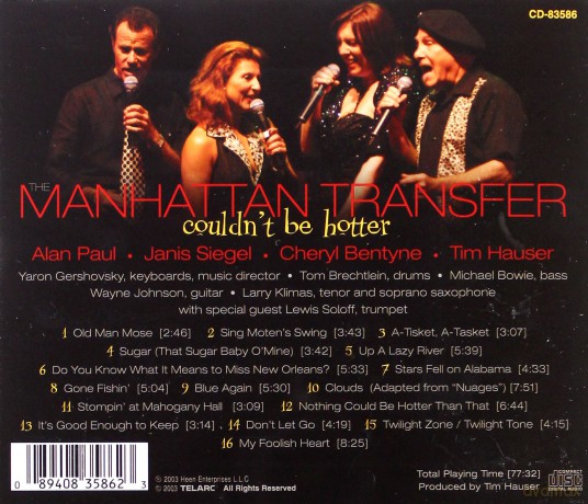 Manhattan Transfer: Couldnt Be Hotter [CD]