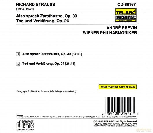 Previn/Vienna: Strauss - Also Sprach [CD]