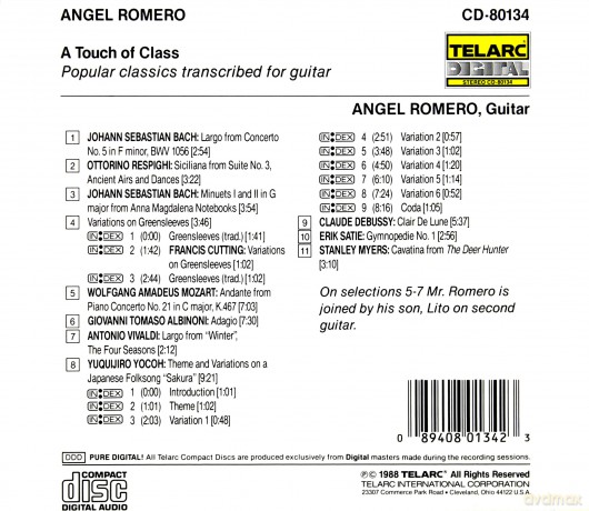 Romero: A Touch Of Class [CD]