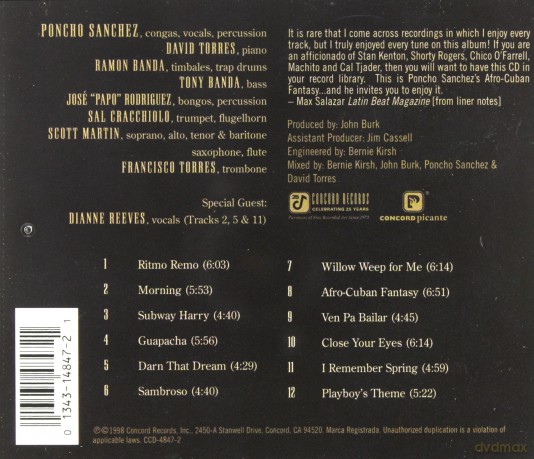Sanchez Poncho: Afro - Cuban Fantasy [CD]