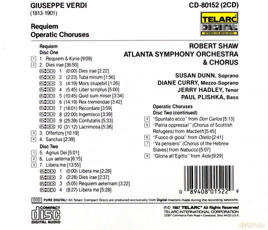 Shaw/Aso&Chorus: Verdi:Requiem [2CD]