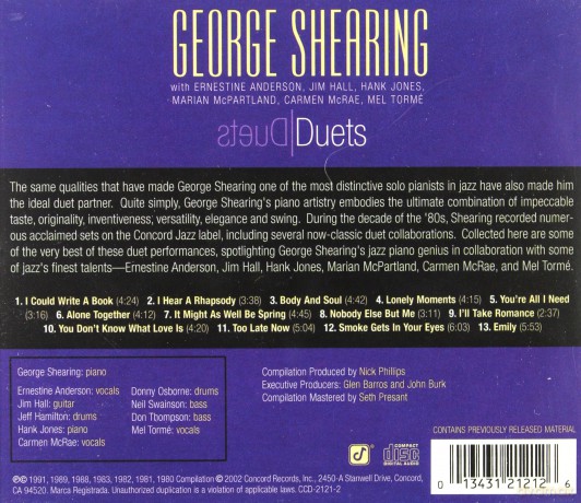Shearing George: Duets [CD]