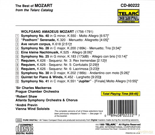 The Best Of Mozart [CD]