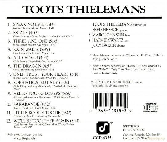 Thielemans Jean Toots: Only Trust Your [CD]