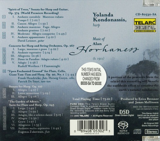 Kondonassis: Hovhaness [SACD]