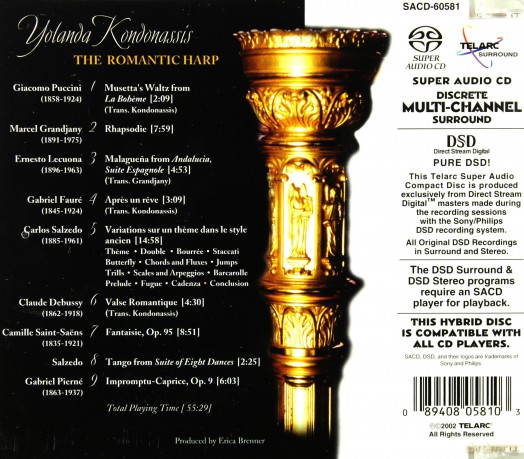 Kondonassis: The Romantic Harp [SACD]