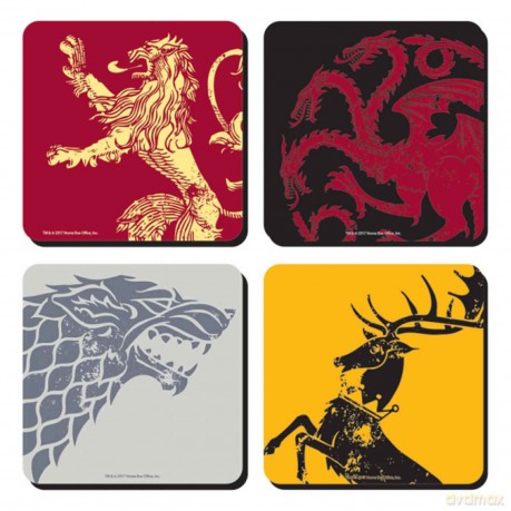 Gra o Tron Game Of Thrones Zestaw 4 Podstawek