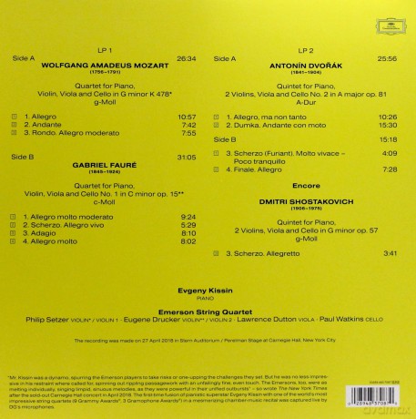 Evgeny Kissin: Mozart, Faure, Dvorak, Shostakovich [2xWinyl]