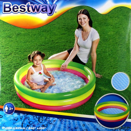 Basen dmuchany Trzy kolory 102 x 25 cm