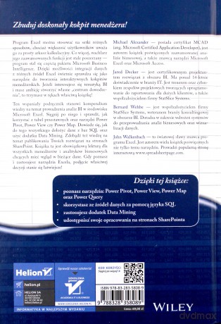 Analizy business intelligence zaawansowane wykorzystanie Excela - Michael Alexander, Jared Decker, Bernard Wehbe [KSIĄŻKA]