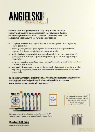 Angielski w tłumaczeniach. Gramatyka 1 Poziom A1 - Magdalena Filak, Filip Radej [KSIĄŻKA]