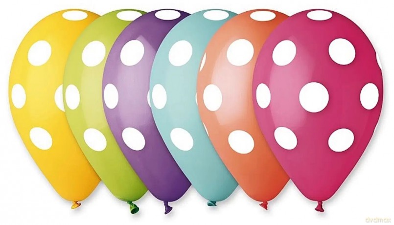 Balony premium grochy 12 cali 5 sztuk
