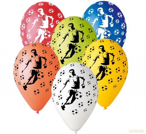 Balony premium piłkarze 12 cali 5 sztuk