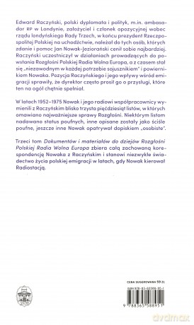 Korespondencja z lat 1952-1975. Dokumenty i materiały do dziejów rozgłośni polskiej Radia Wolna Europa - Jan Nowak-Jeziorański, Edward Raczyński [KSIĄŻKA]