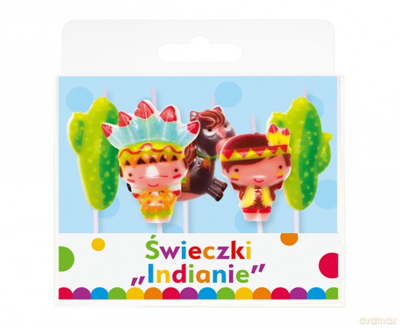 Świeczki pikery indianie 5 sztuk pf-spid