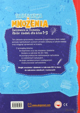 Tabliczka mnożenia ćwiczenia w liczeniu zbiór zadań dla klas 1-3 [KSIĄŻKA]