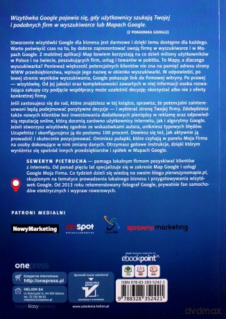 Wizytówka google. Kompletny poradnik jak utworzyć, skonfigurować i wypozycjonować lokalizację Google Moja firma - Seweryn Pietrucha [KSIĄŻKA]