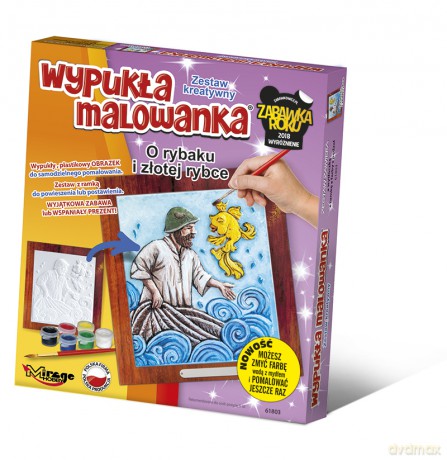 Wypukła malowanka bajka O rybaku i złotej rybce