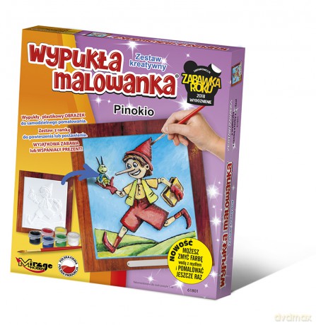 Wypukła malowanka bajka Pinokio
