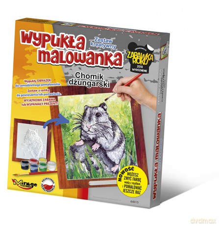 Wypukła malowanka futrzak Chomik dżungalski