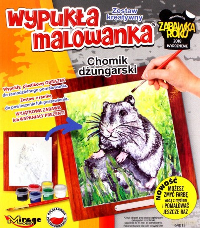 Wypukła malowanka futrzak Chomik dżungalski