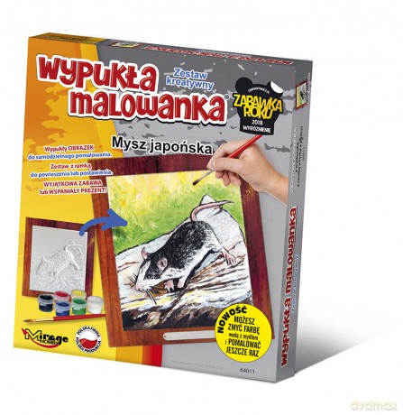 Wypukła malowanka futrzak Mysz japońska