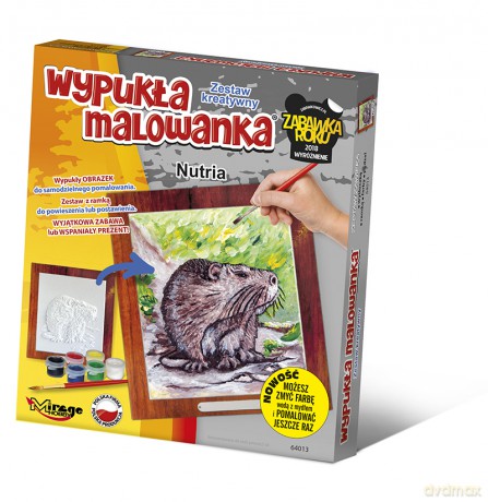 Wypukła malowanka futrzak Nutria